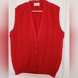 Vintage Pendleton 100% wool red vest